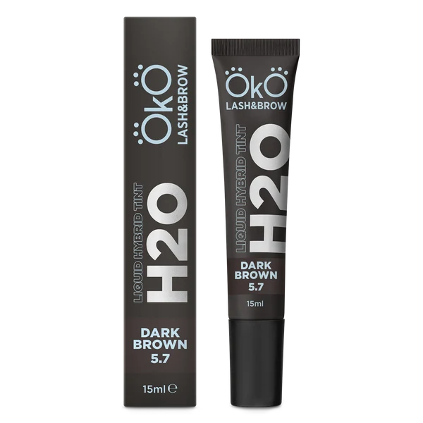 OkO Lash & Brow H20 Liquid Hybrid Tint, Dark Brown 5.7, 15 ml