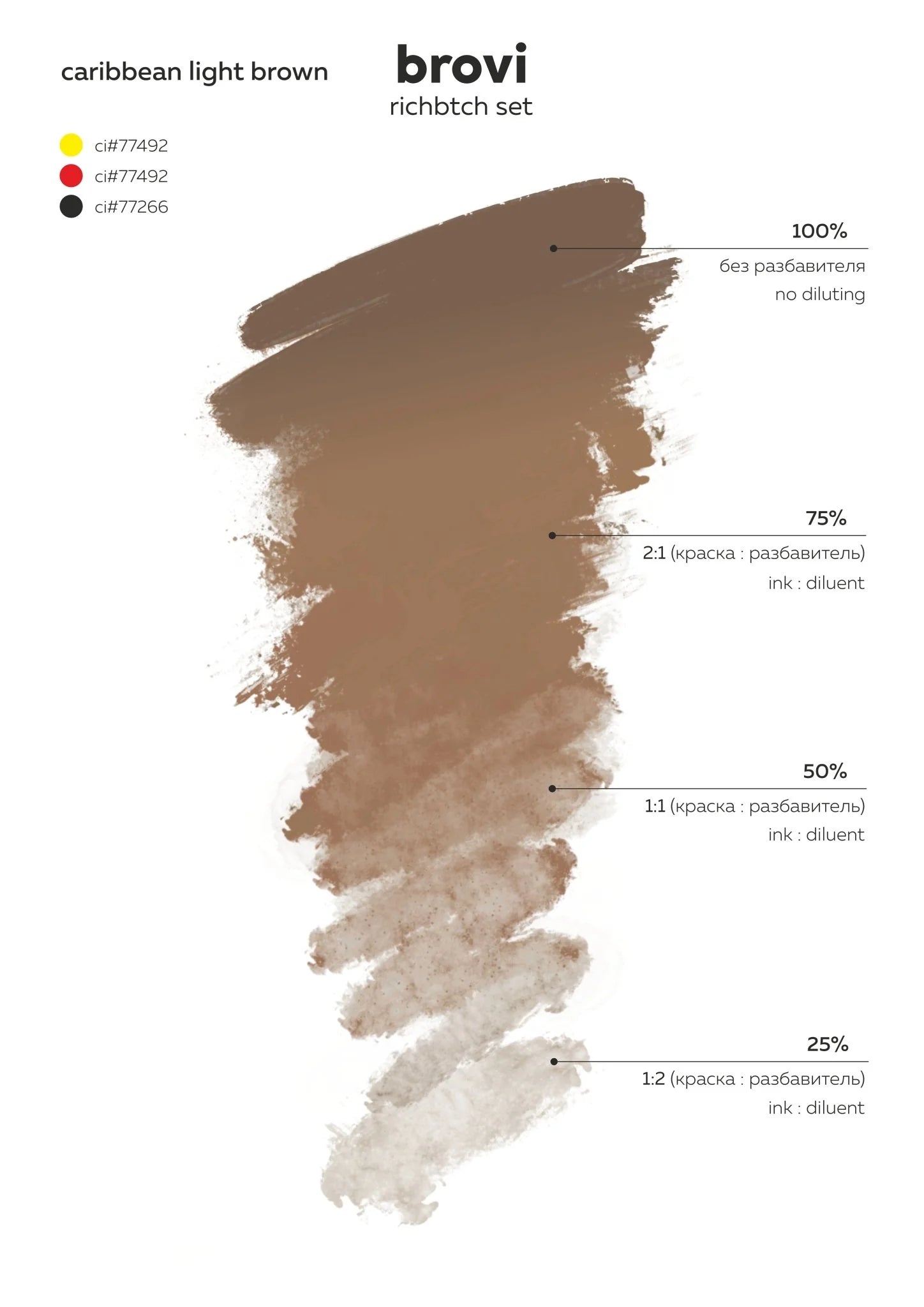 Brovi PMU - Richbtch Caribbean Light Brown 5ml